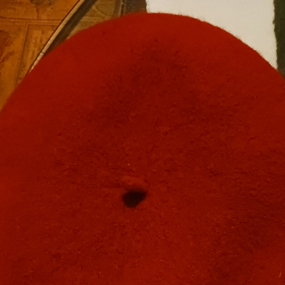 Cute Red Wool French Beret for Girls or Ladies - Picture 3 of 4